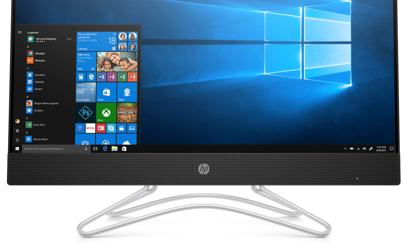 HP Pavilion AiO Wysokiej jakości głośniki z przodu ekranu