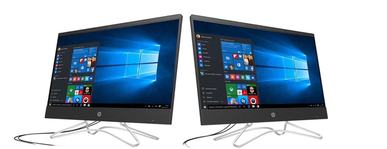 HP Pavilion AiO Ekran Full HD IPS z bardzo wąską ramką
