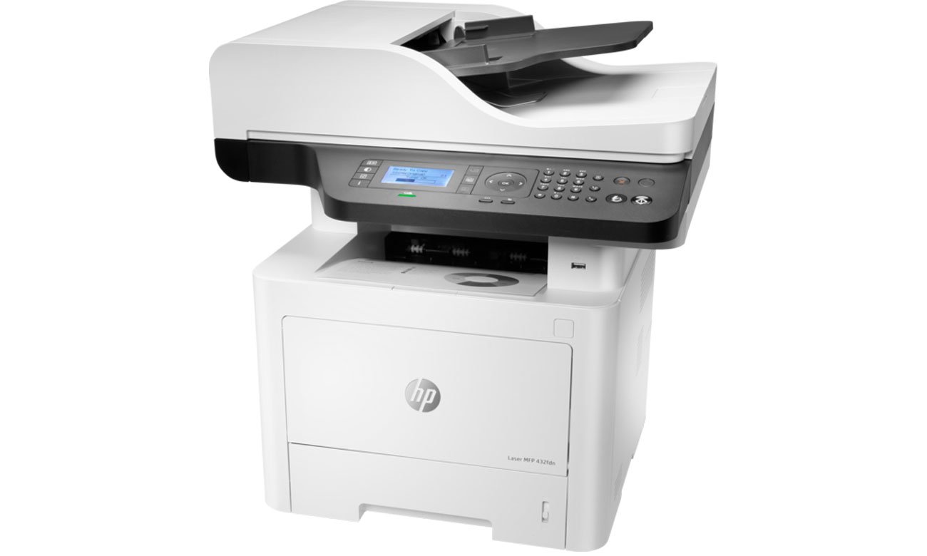 HP Laser MFP 432fdn widok z przodu pod kątem