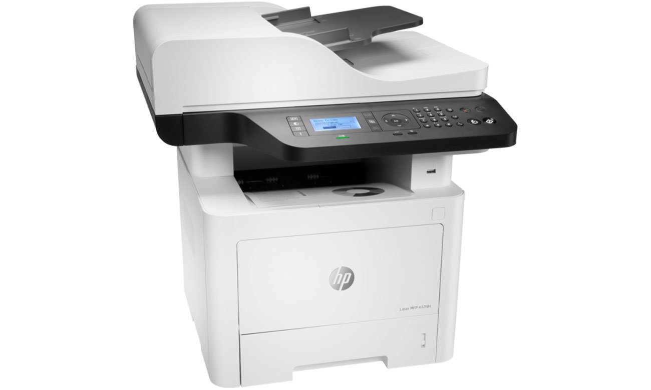HP Laser MFP 432fdn widok z przodu pod kątem