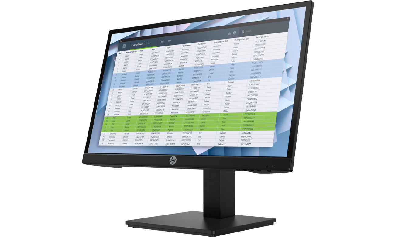 Biznesowy monitor HP P22h
