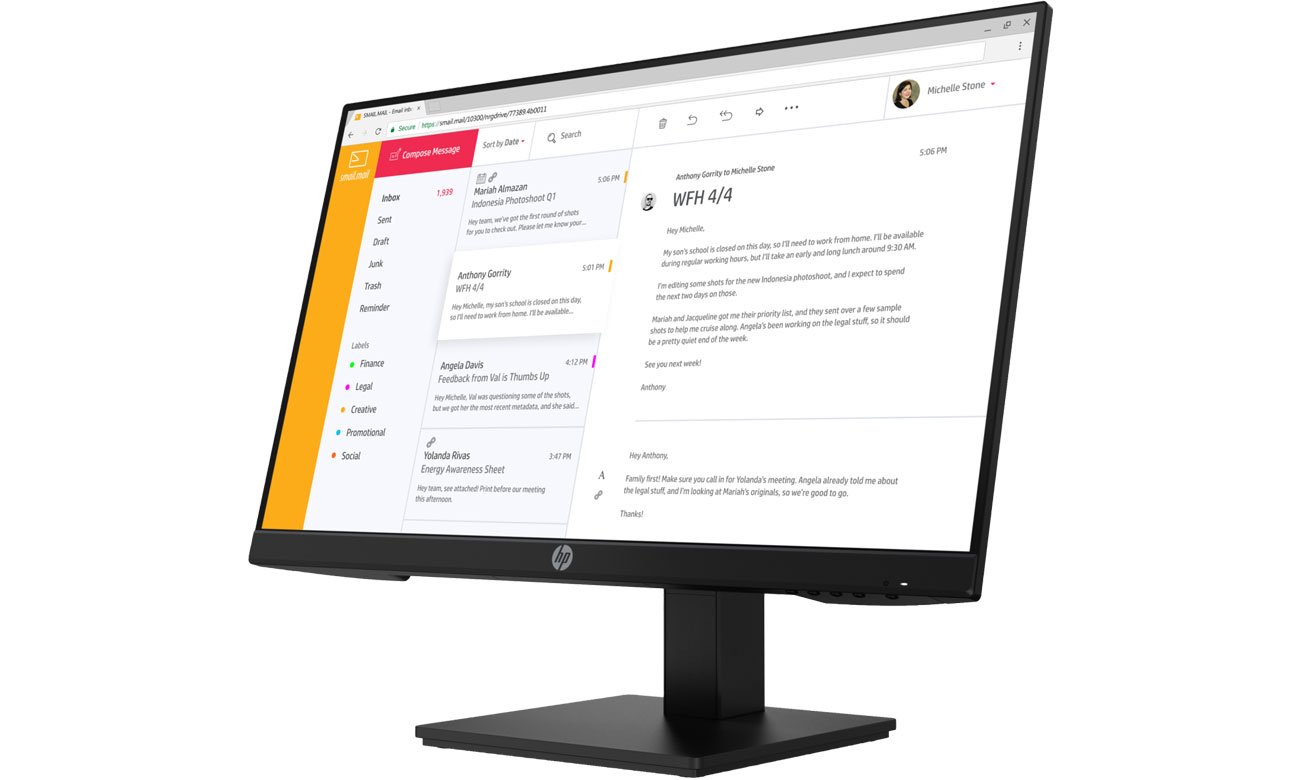 Monitor do zastosowań biznesowych HP P24h