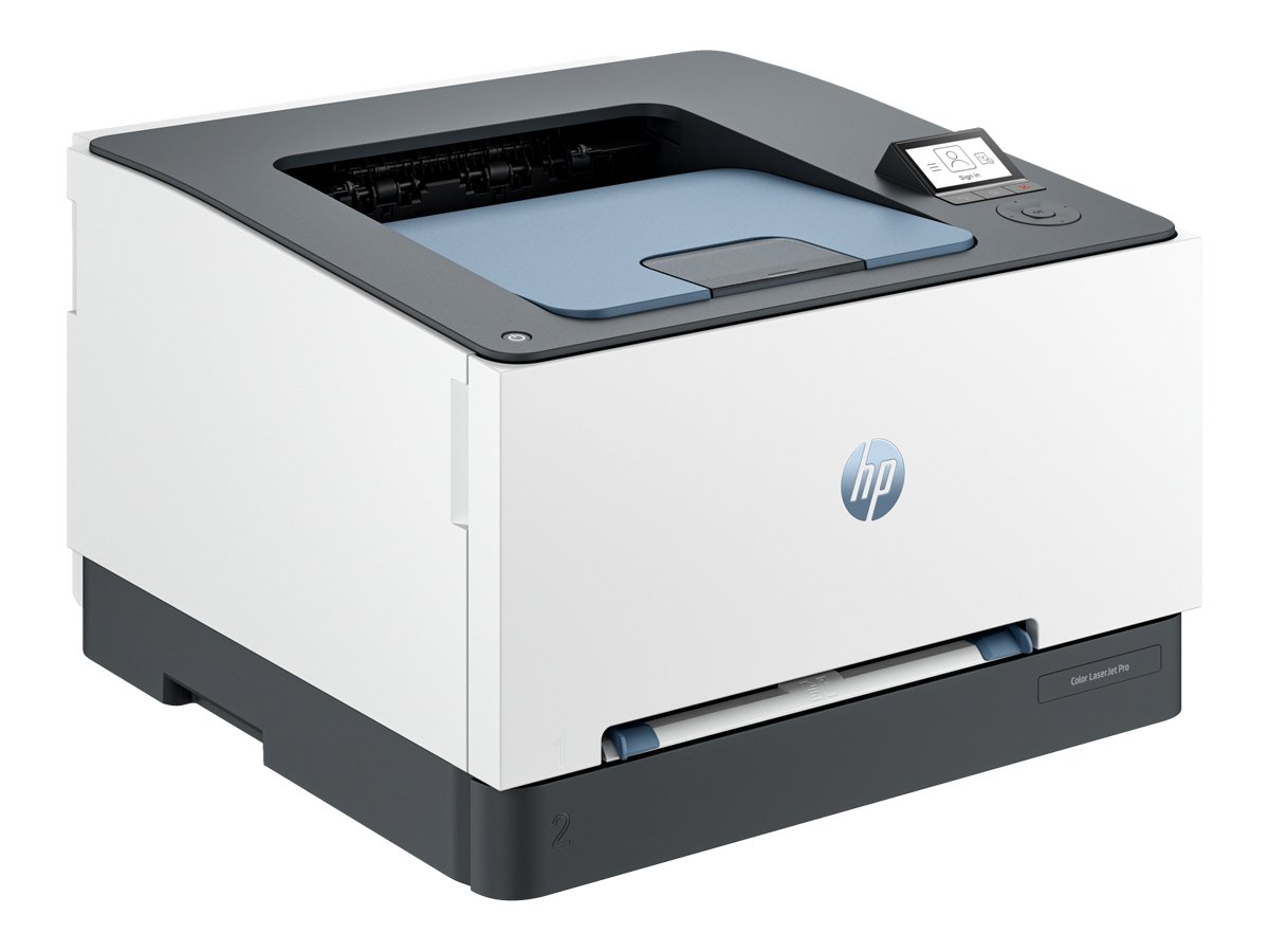 HP Color LaserJet Pro 3202dn Ansicht von der Seite im Winkel