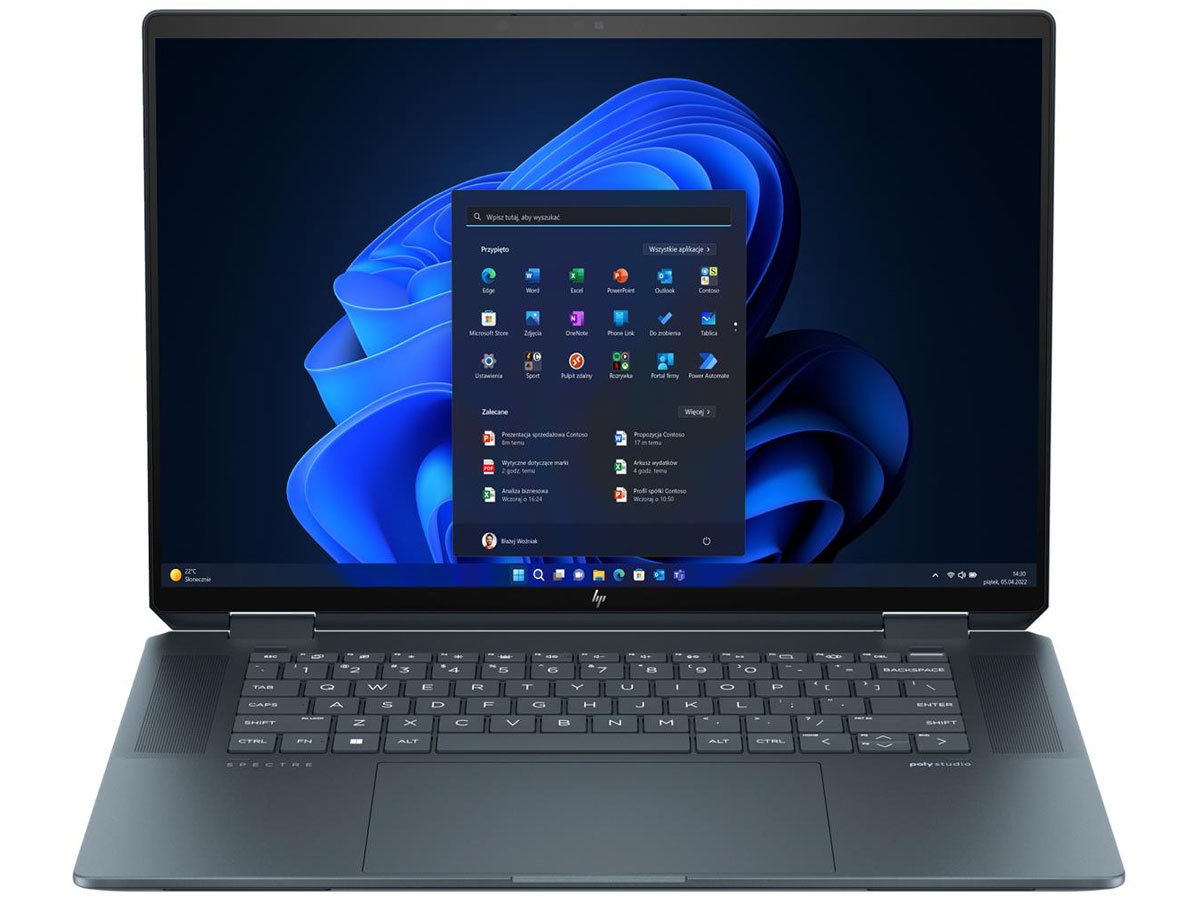 HP Spectre 16 x360 wygląd laptopa