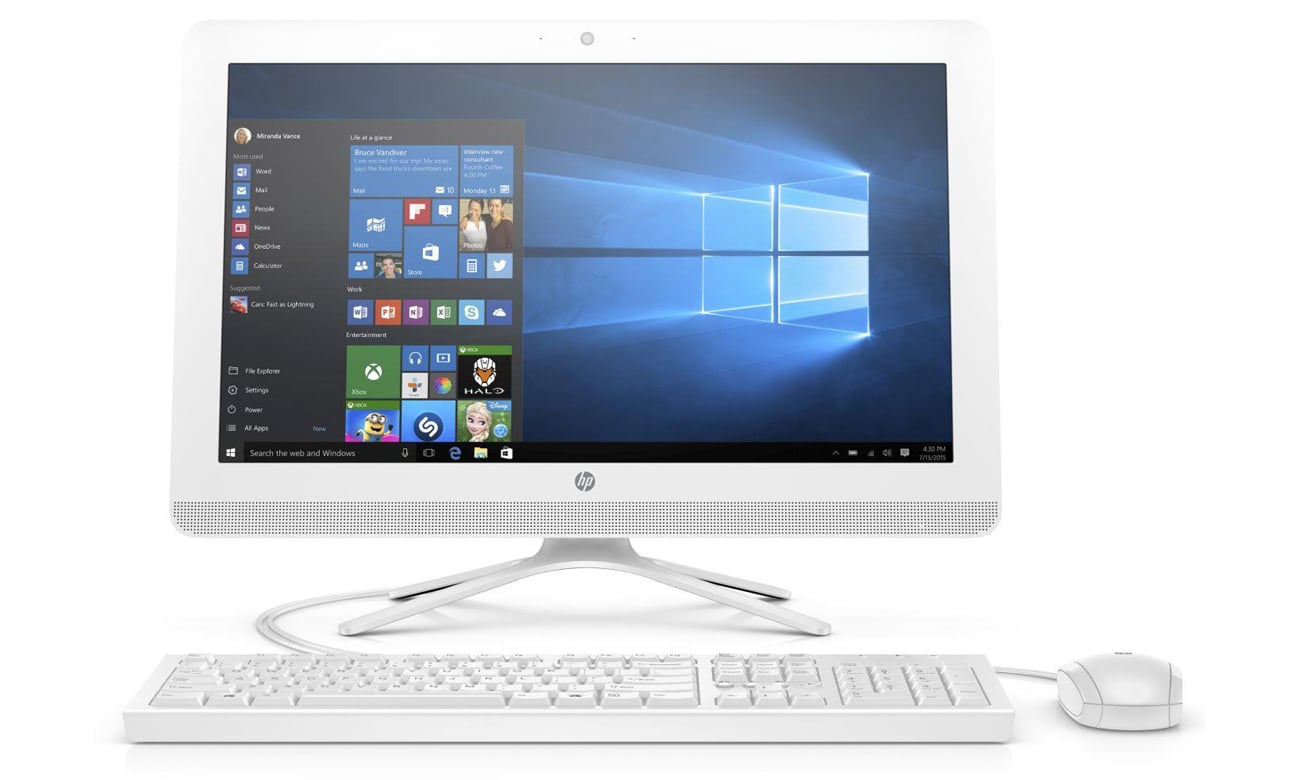 HP All-in-One 22-b300 Szerokokątn, matowy ekran Full HD IPS