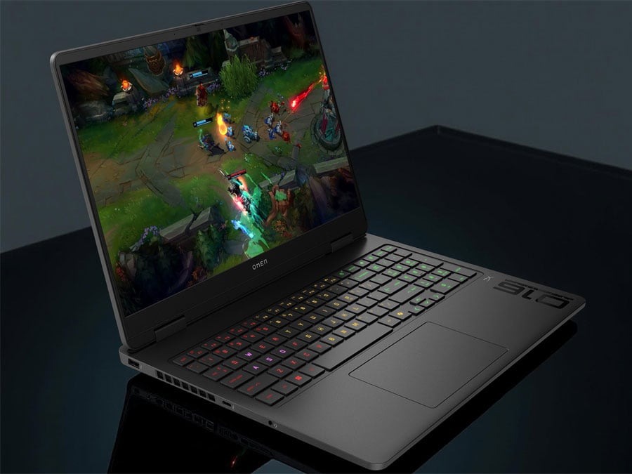 HP OMEN 16 klawiatura rgb