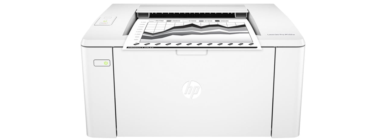 HP LaserJet Pro M102w widok z przodu