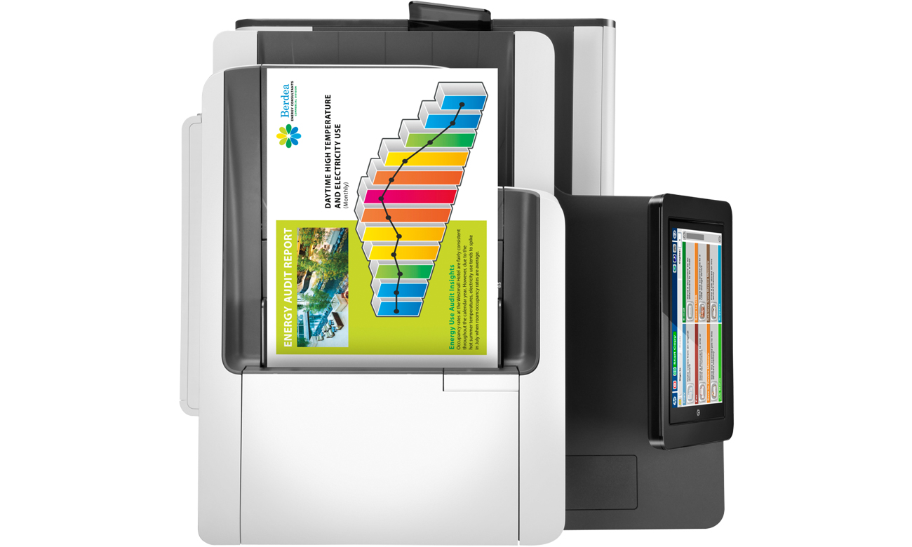 HP PageWide Managed E558650z Widok z tyłu