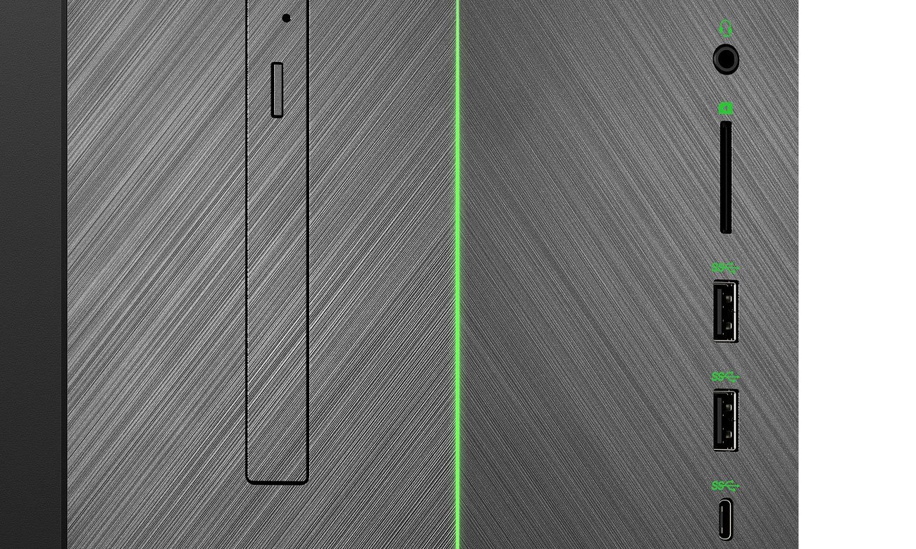 HP Pavilion Gaming Desktop Wyjście Surround Sound 5,1 mm, usb-c