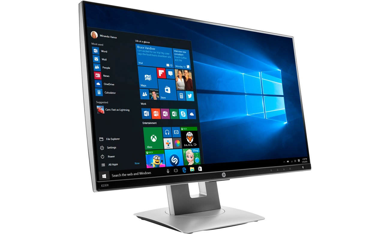 Monitor do zastosowań biznesowych HP EliteDisplay E230t dotykowy