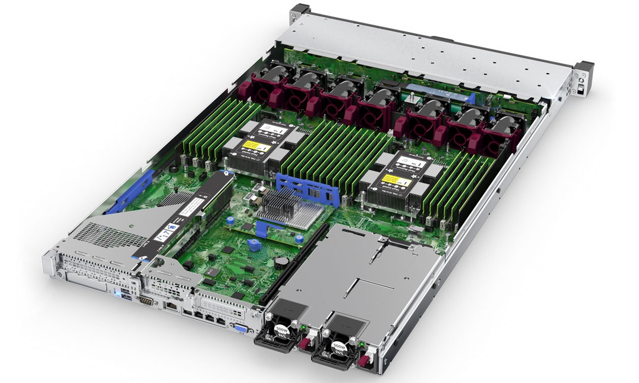 HPE ProLiant DL360 Gen10 wnętrze serwera