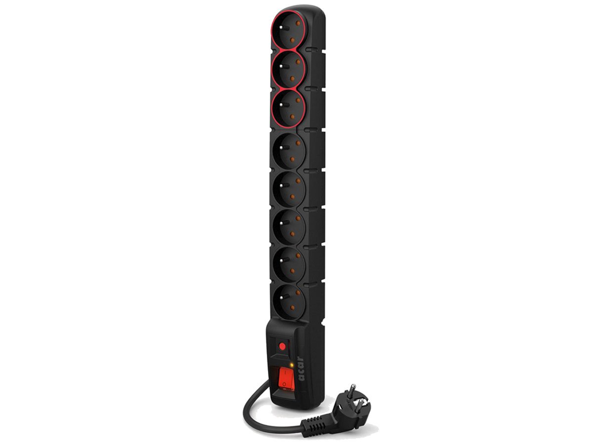 Listwa zasilająca HSK DATA ACAR S8 DUAL czarny 3M