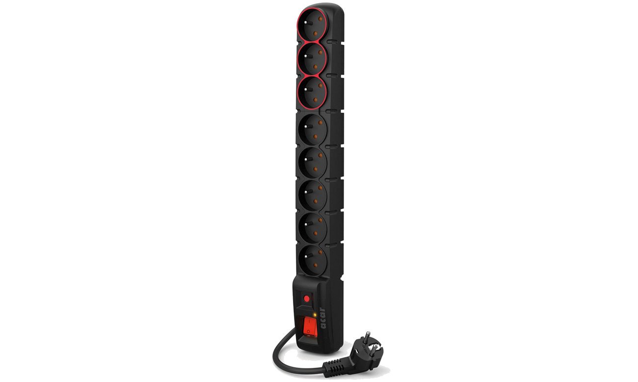 Listwa zasilająca HSK DATA ACAR S8 DUAL czarny 3M