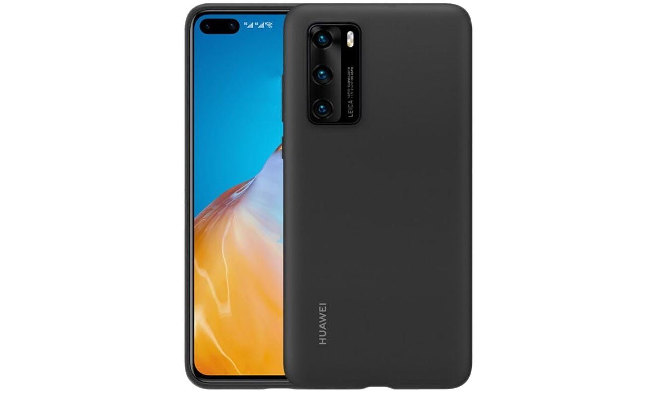 Huawei Plecki silikonowe Huawei P40 czarne 51993719
