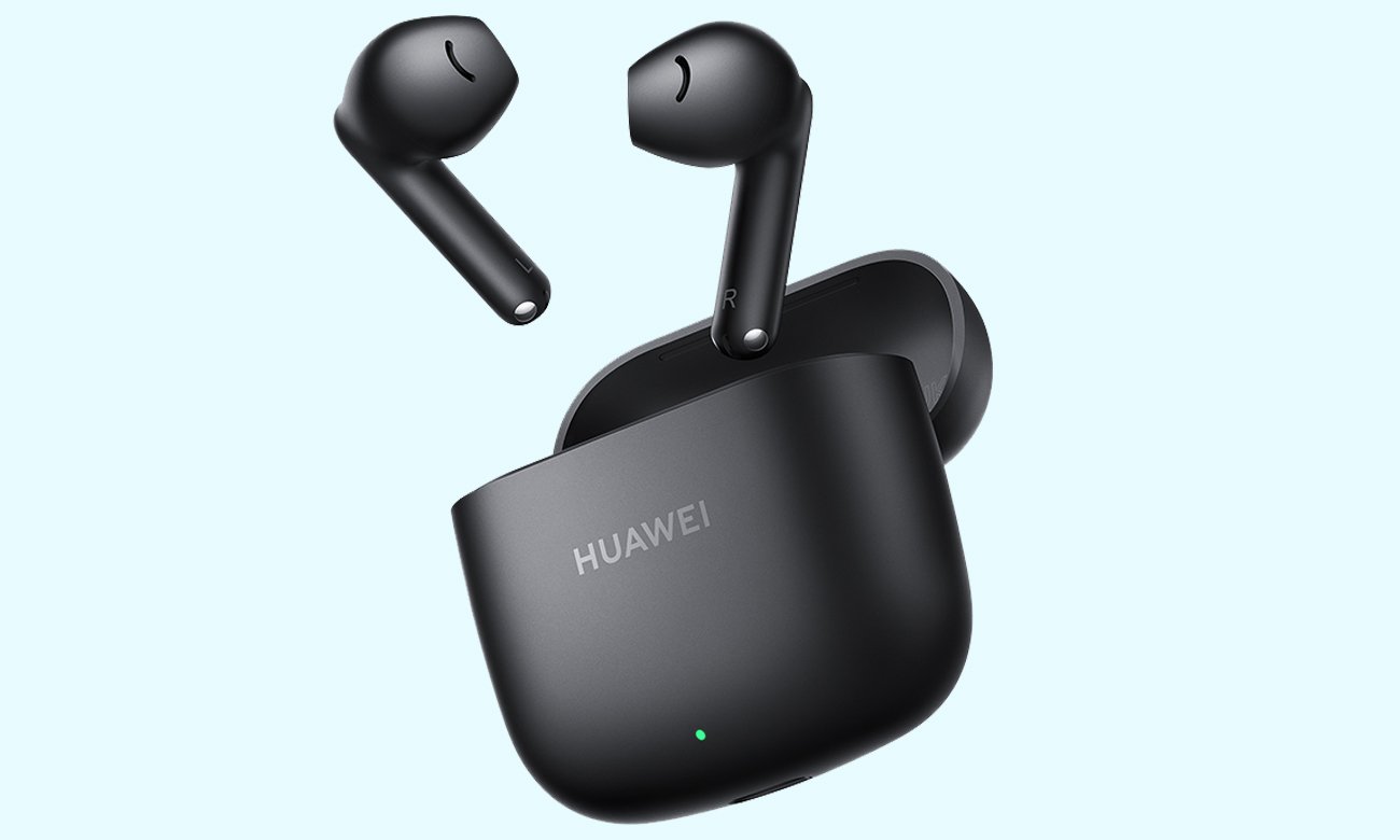 Słuchawki bezprzewodowe Huawei FreeBuds SE 2 Czarne - Widok ogólny, grafika z tłem