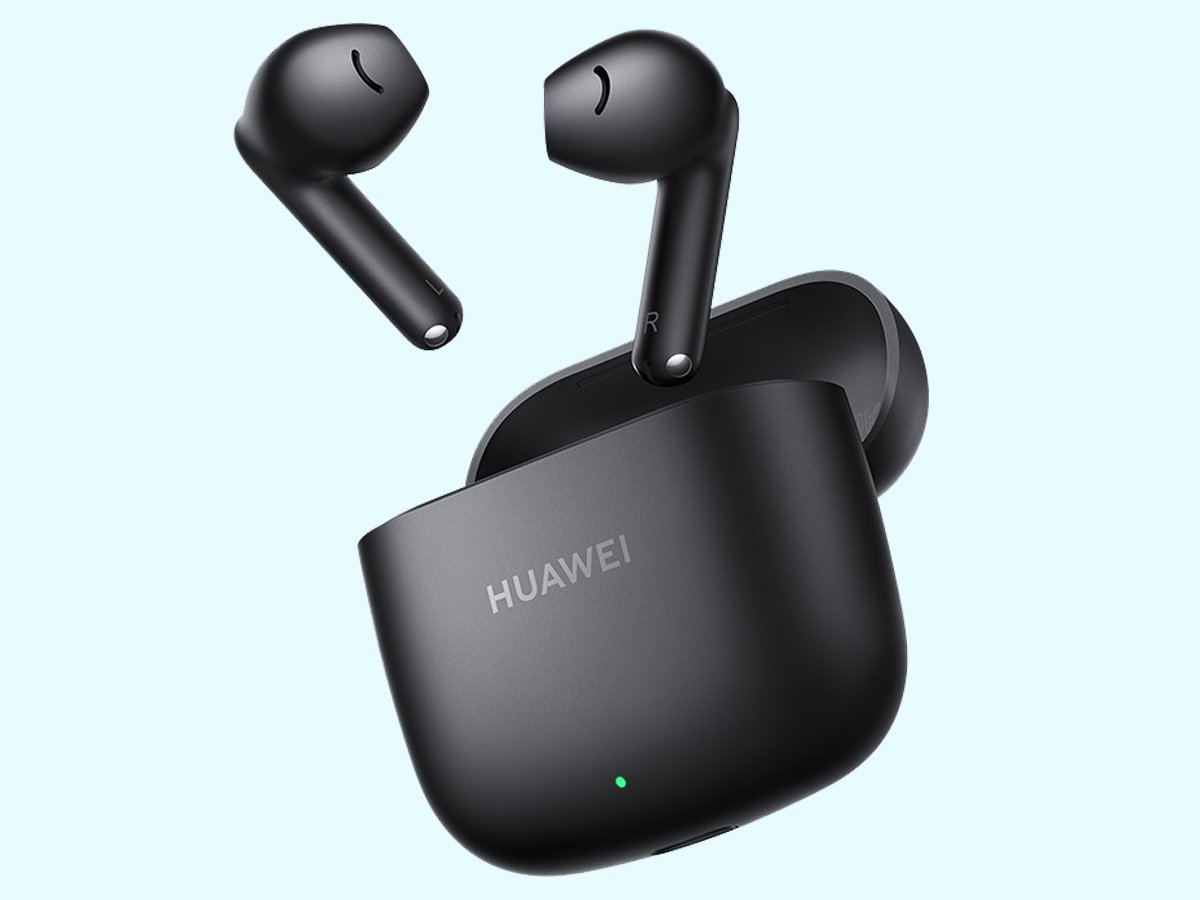 Słuchawki bezprzewodowe Huawei FreeBuds SE 2 Czarne - Widok ogólny, grafika z tłem