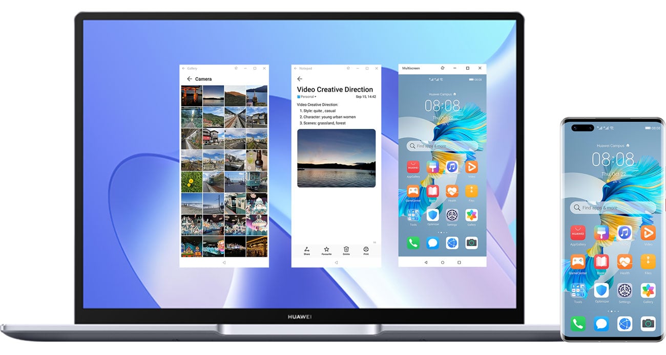 Huawei MateBook 14 udostępnij ekran