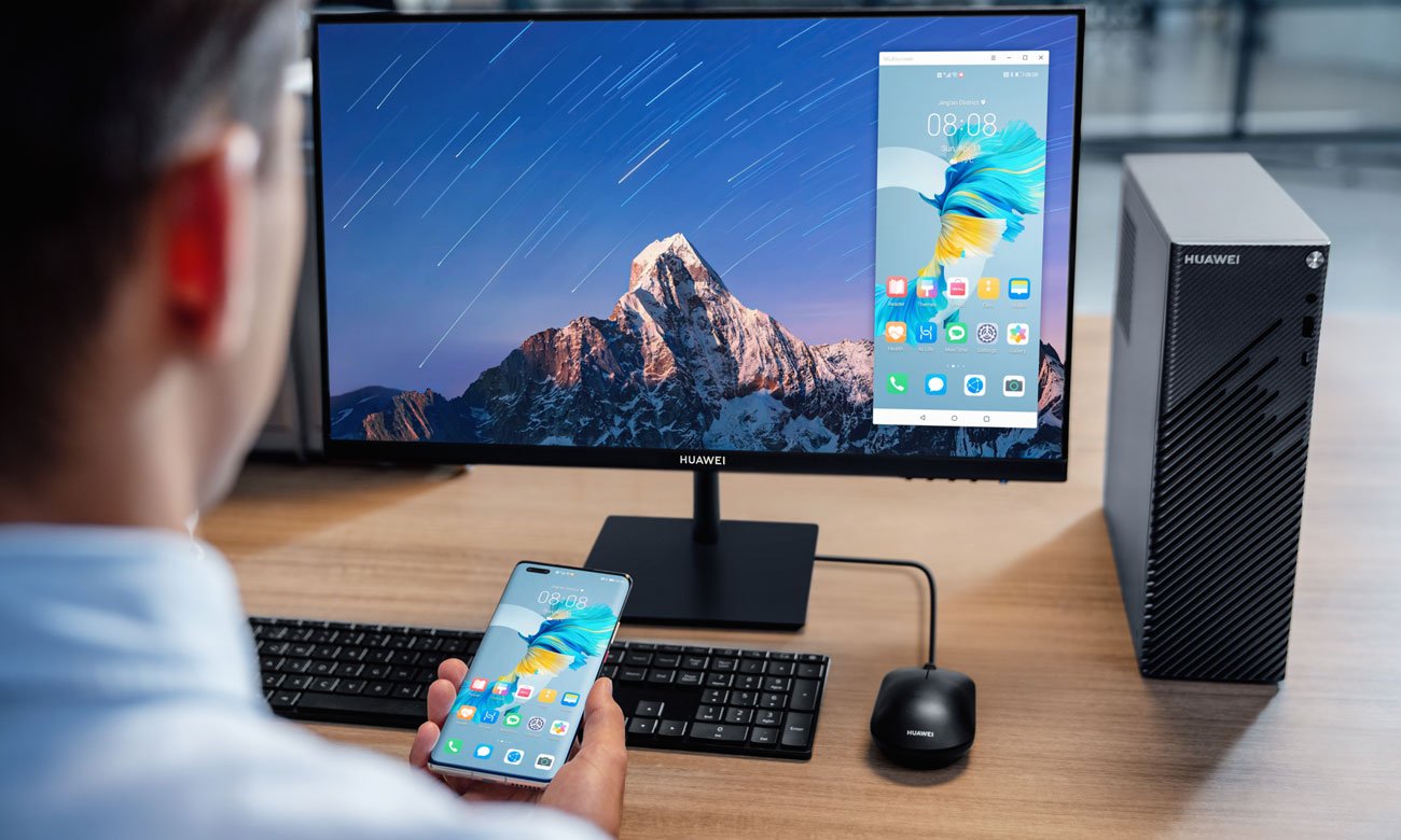 Huawei MateStation S łączność z telefonem