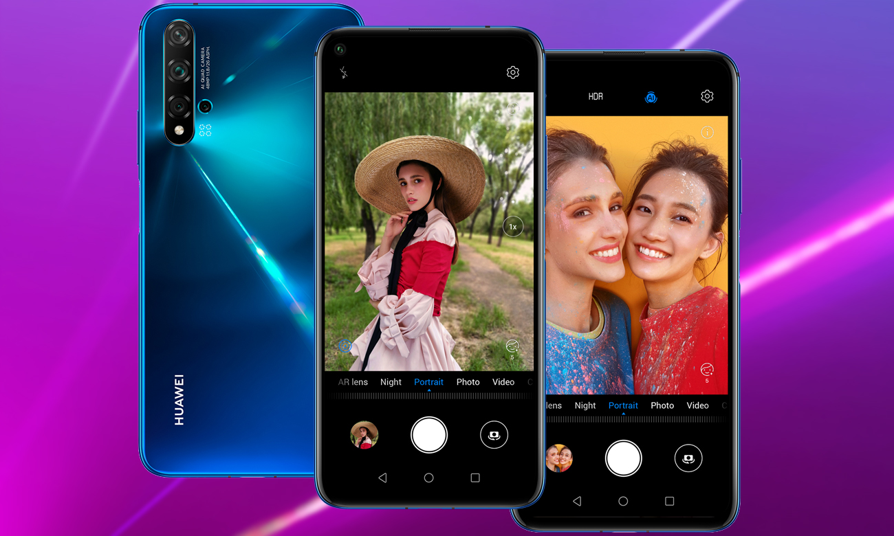 HUAWEI Nova 5T nocne selfie AI 32 mpix