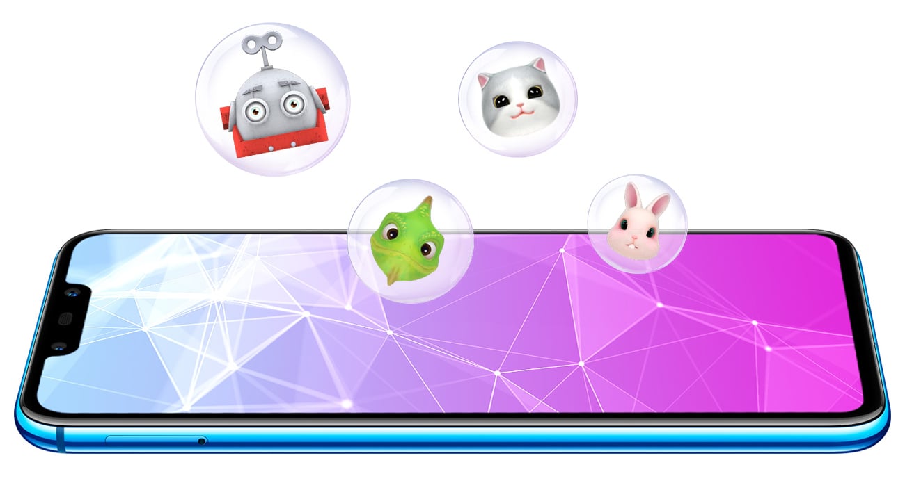 HUAWEI P Smart+ inteligentne funkcje AI awatary qmoji