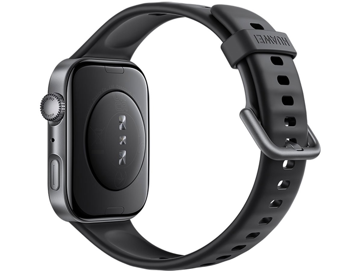 Huawei Watch Fit 4 czarny widok z tyłu zegarka