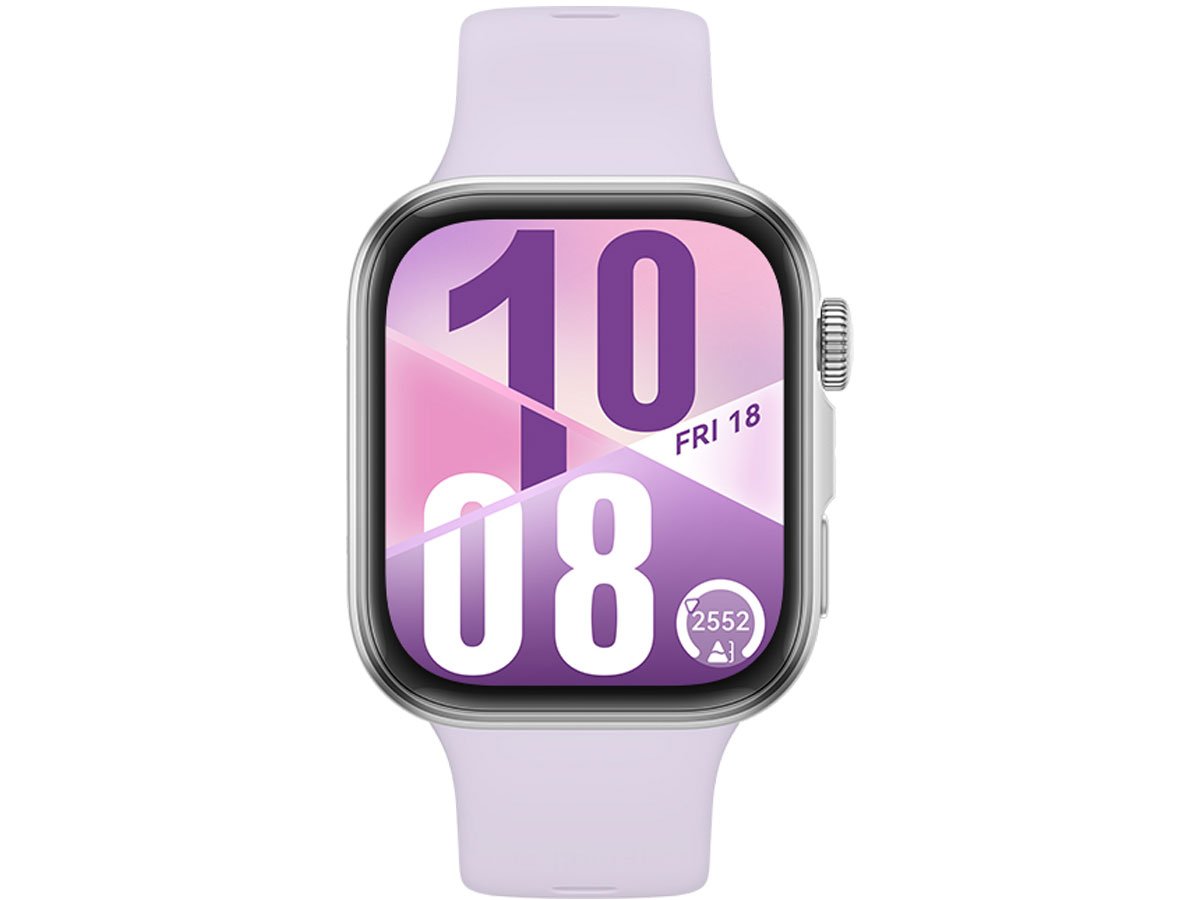 Huawei Watch Fit 4 fioletowy prezentacja od frontu