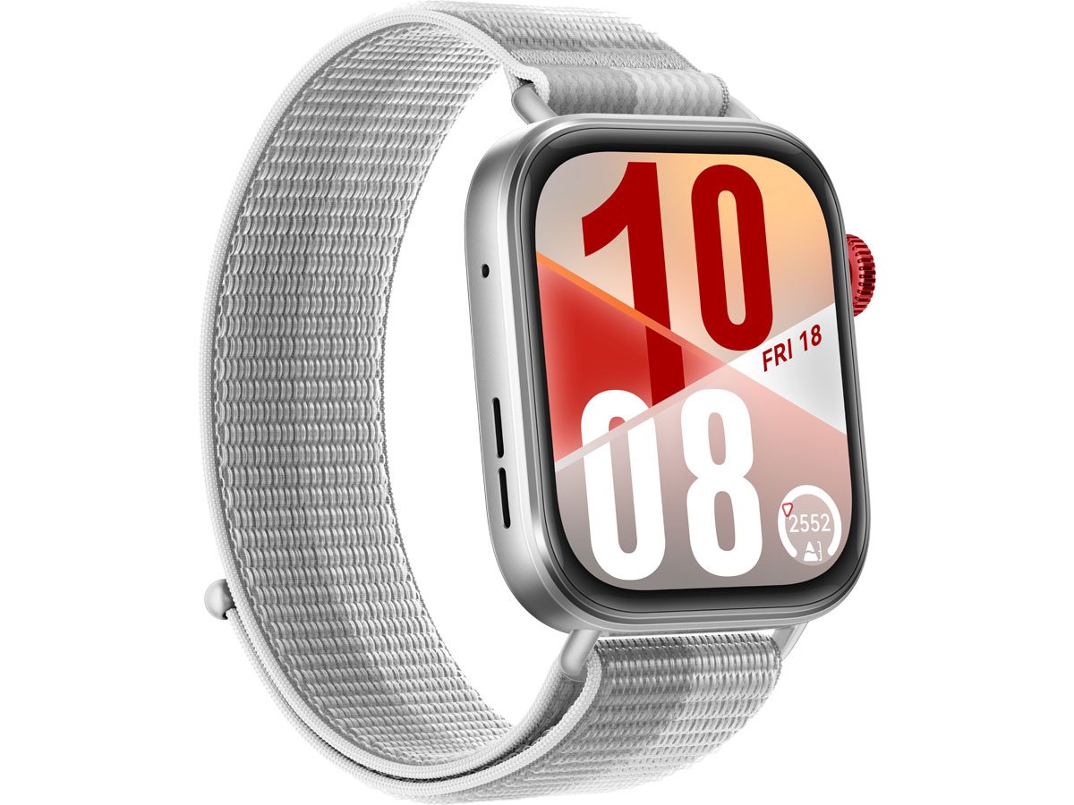 Huawei Watch Fit 4 szary prezentacja zegarka pod skosem