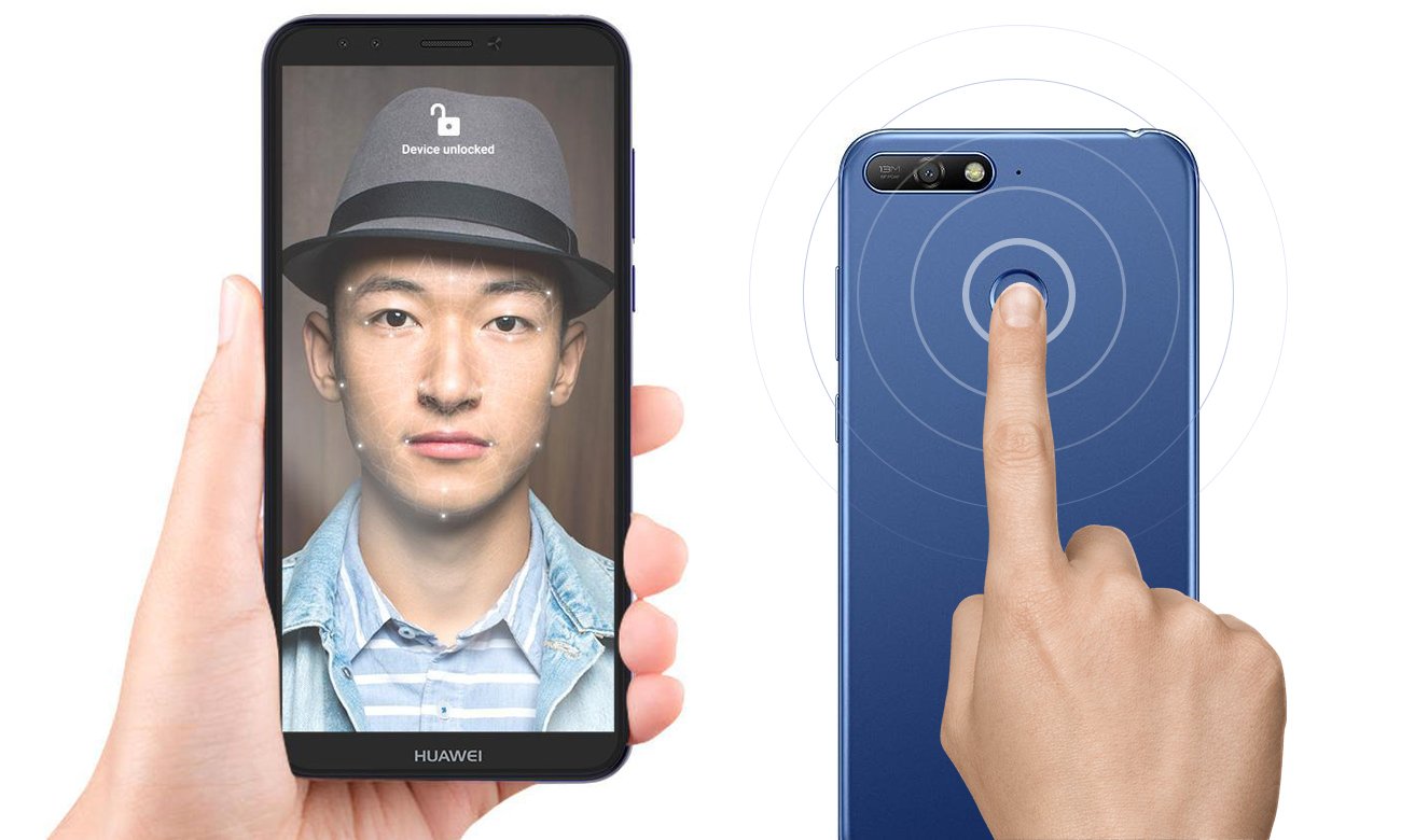 HUAWEI Y6 Prime 2018 czytnik linii papilarnych face unlock