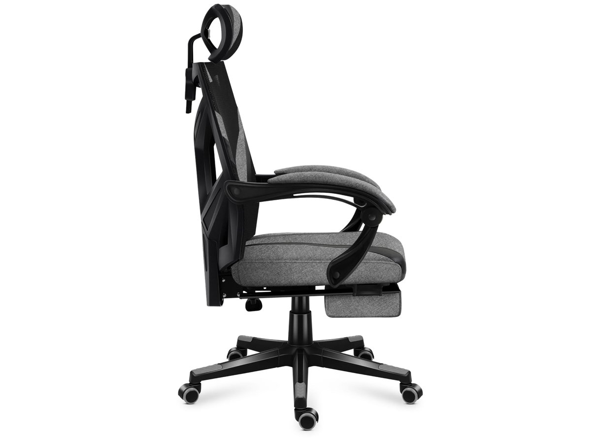 Fotel gamingowy Huzaro Combat 5.0 Grey - Widok z boku