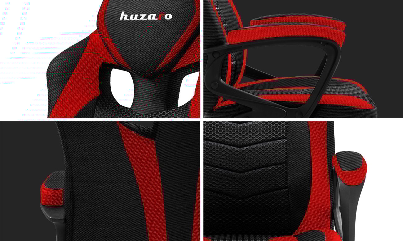 Grafika z funkcjami fotela Huzaro Force 2.5 Red Mesh