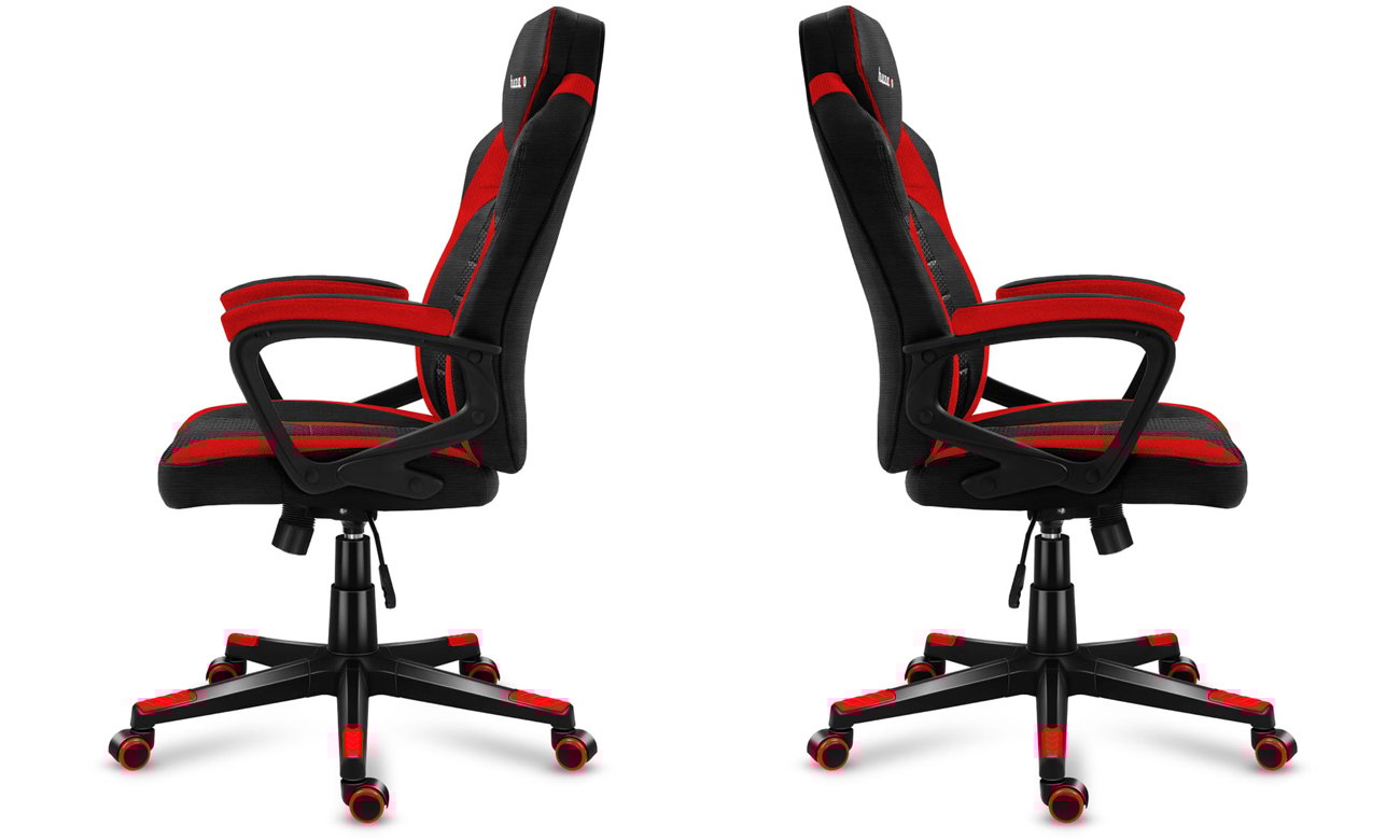 Fotel gamingowy Huzaro Force 2.5 Red Mesh - Widok lewego i prawego boku