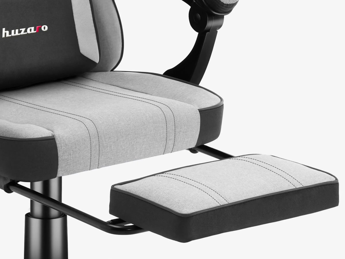 Fotel gamingowy Huzaro Force 3.7 Grey - Regulowany podnóżek