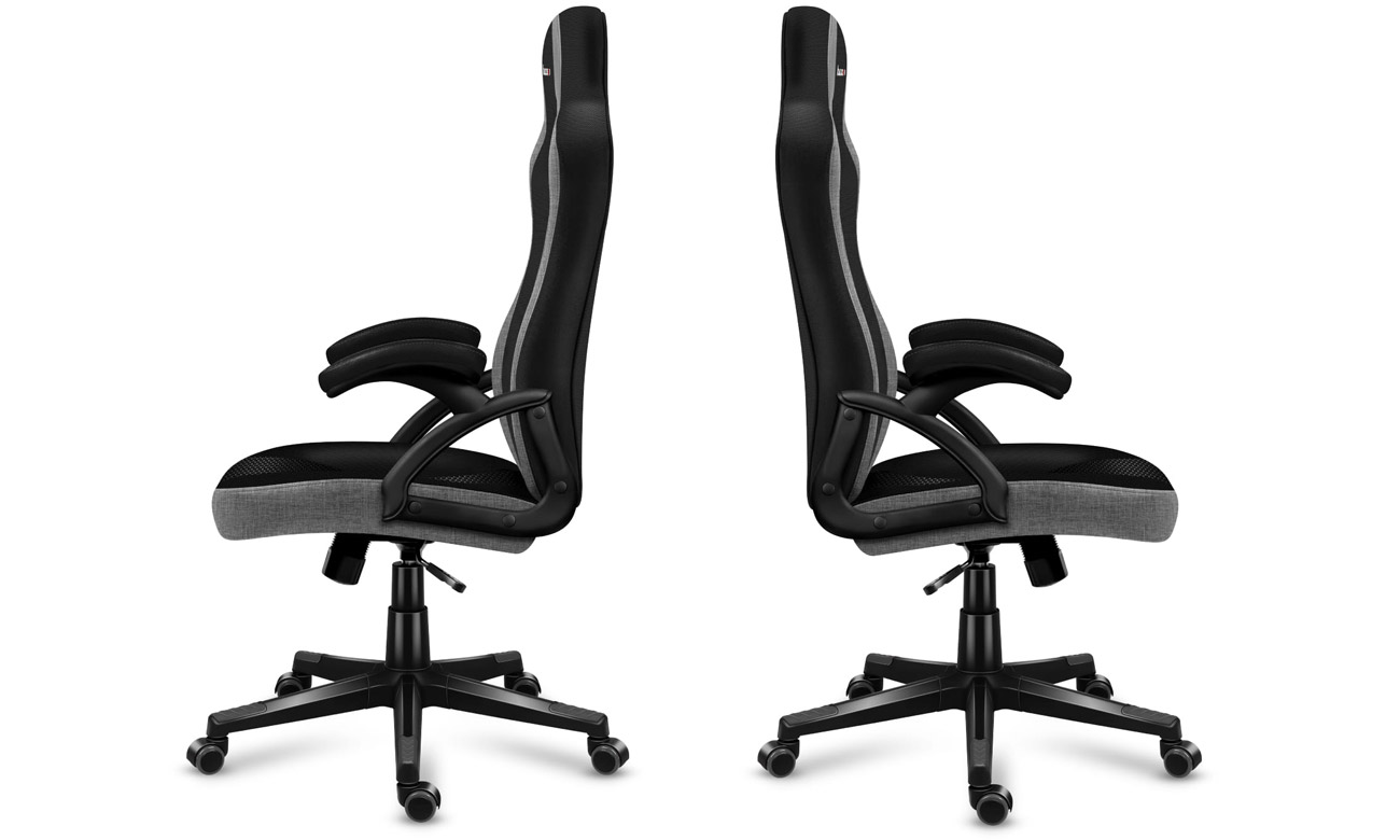 Fotel gamingowy Huzaro Force 4.2 Grey Mesh - Widok lewego i prawego boku