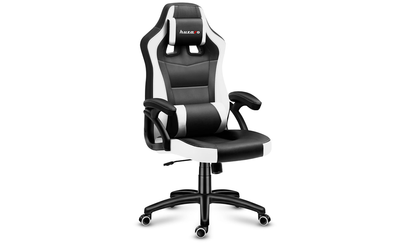 Fotel gamingowy Huzaro Force 4.2 Biały - Widok od przodu pod kątem