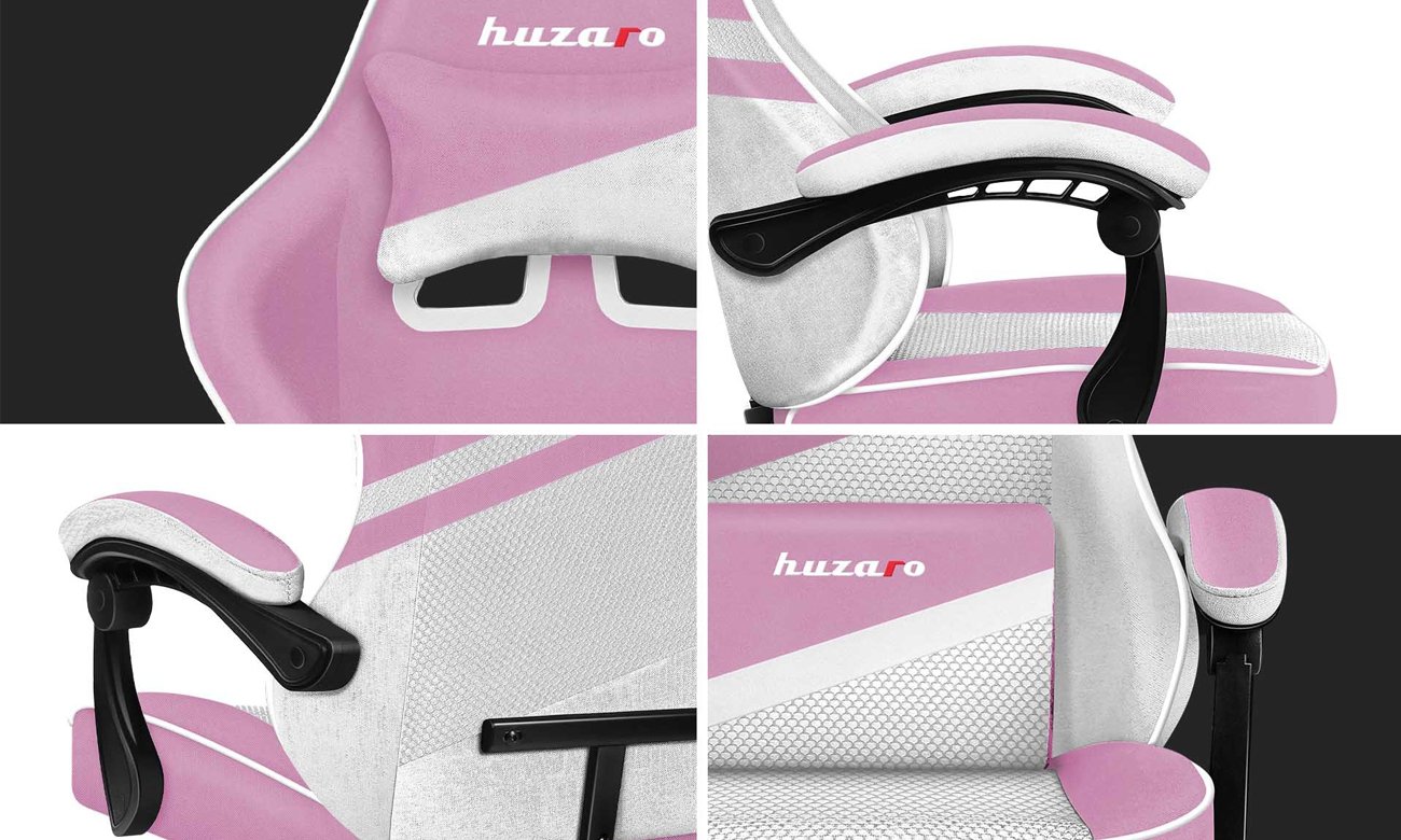 Fotel gamingowy Huzaro Force 4.4 Pink Mesh - Grafika