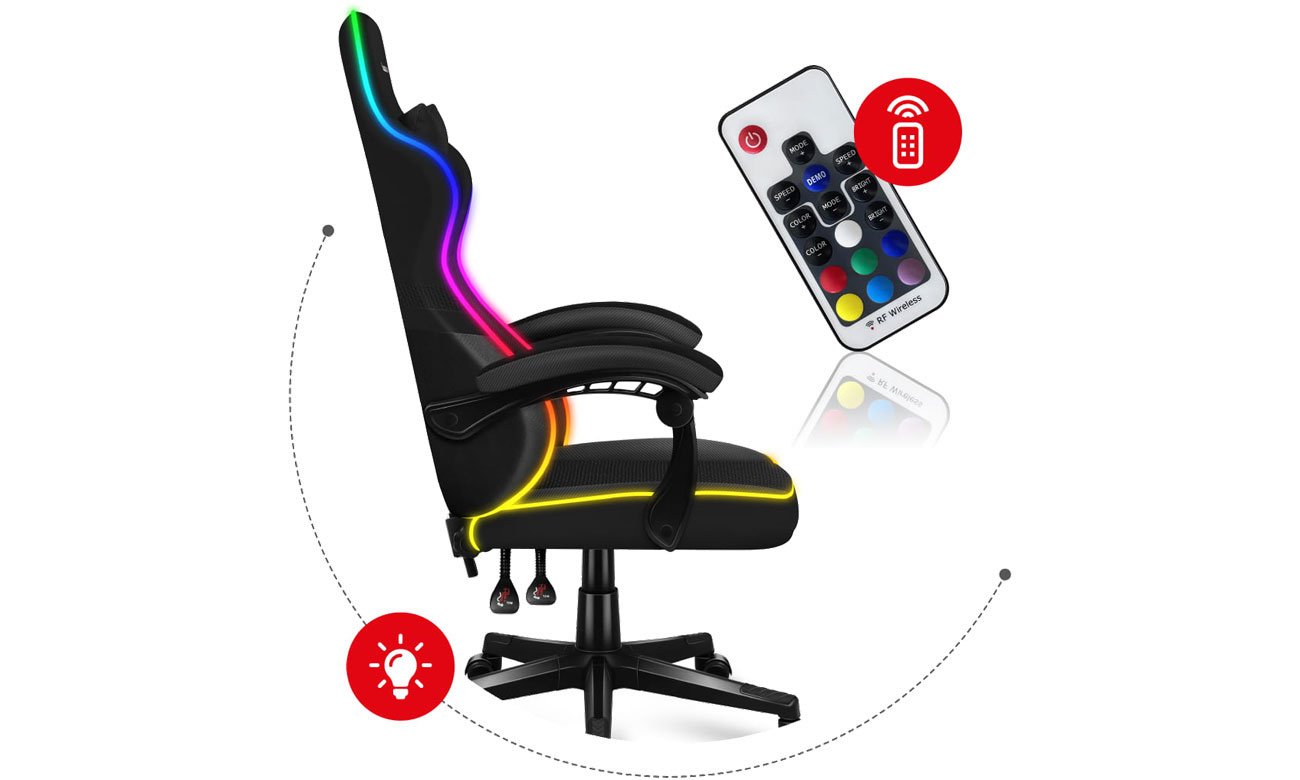 Huzaro Force 4.4 RGB Black podświetlenie RGB