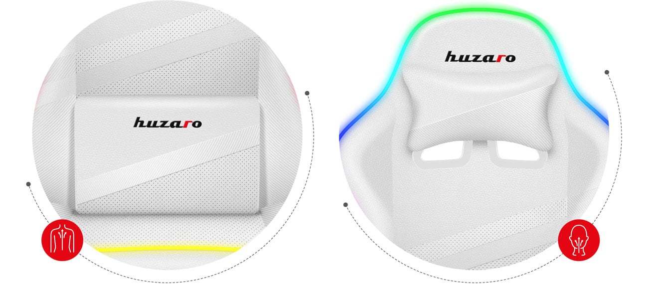 Huzaro Force 4.4 RGB White poduszki