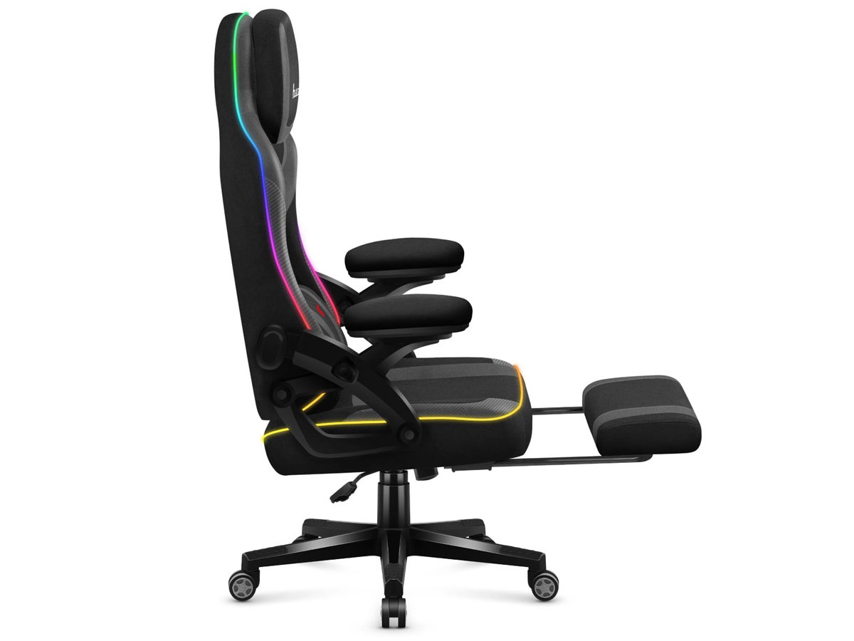 Fotel gamingowy Huzaro Force 4.6 Black RGB Smart - Widok prawegoboku