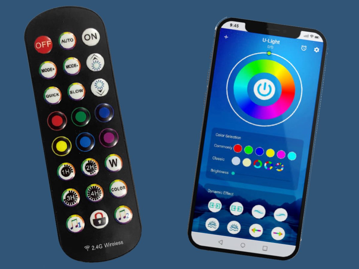 Fotel gamingowy Huzaro Force 4.6 Black RGB Smart - Sterowanie za pomocą smartfona lub pilota