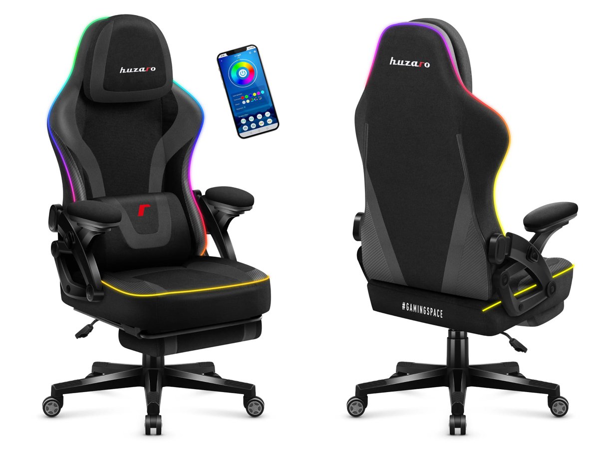 Fotel gamingowy Huzaro Force 4.6 Black RGB Smart - Grafika