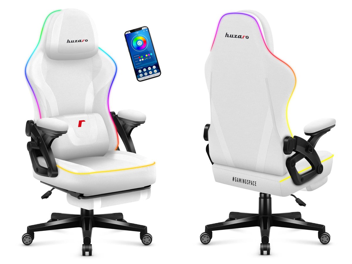 Fotel gamingowy Huzaro Force 4.6 White RGB Smart - Grafika
