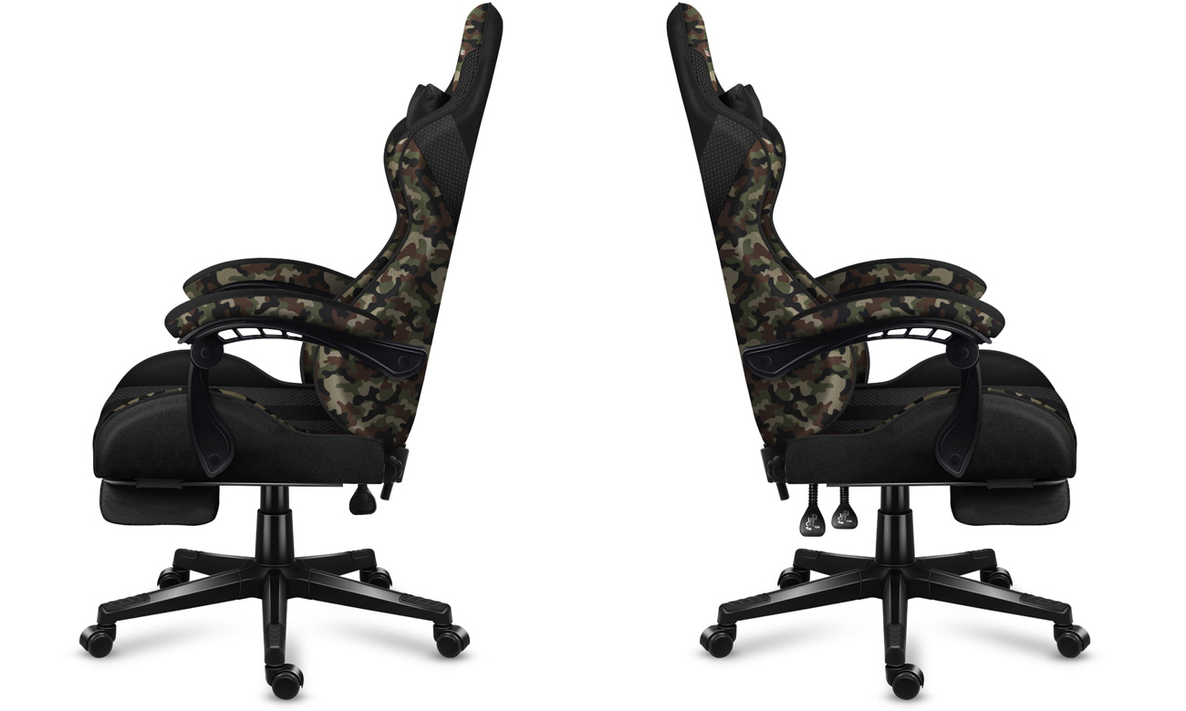 Fotel gamingowy Huzaro Force 4.7 Camo Mesh - Widok z lewego i prawego boku