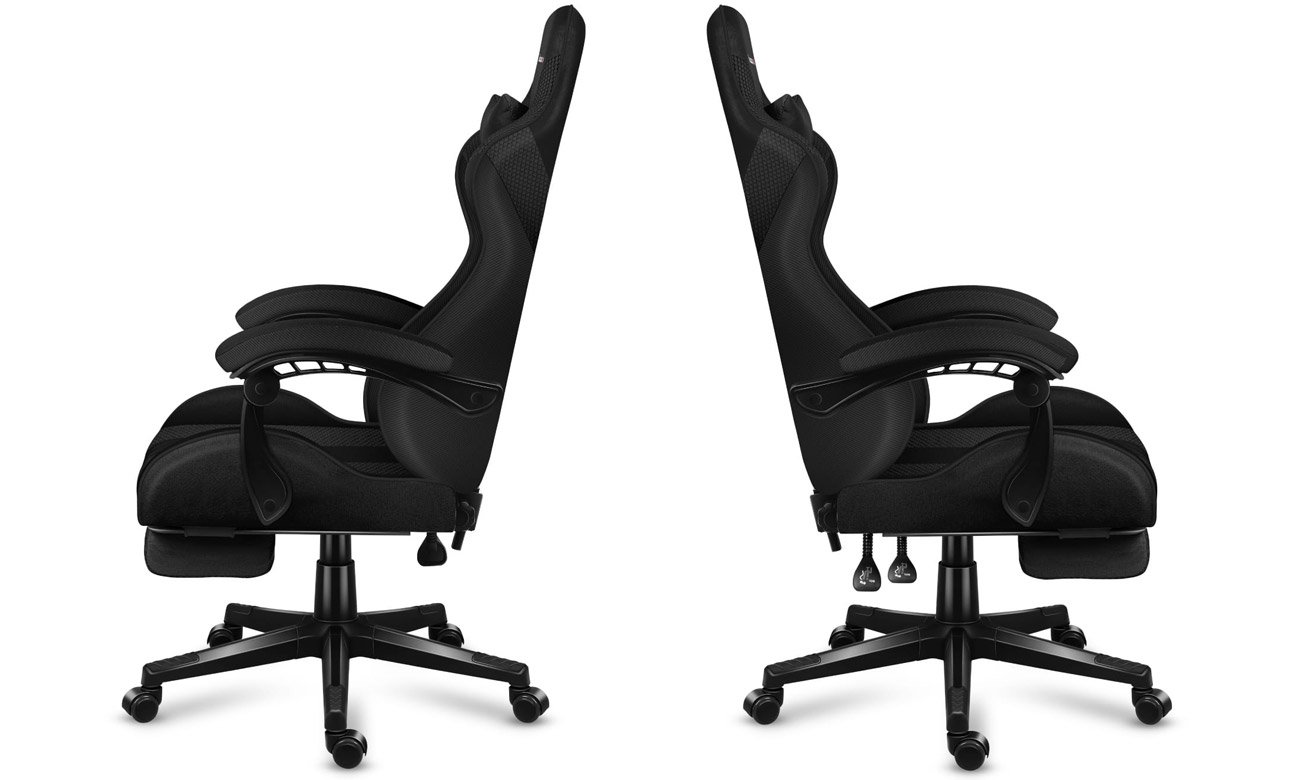Fotel gamingowy Huzaro Force 4.7 Carbon Mesh - Widok z lewego i prawego boku