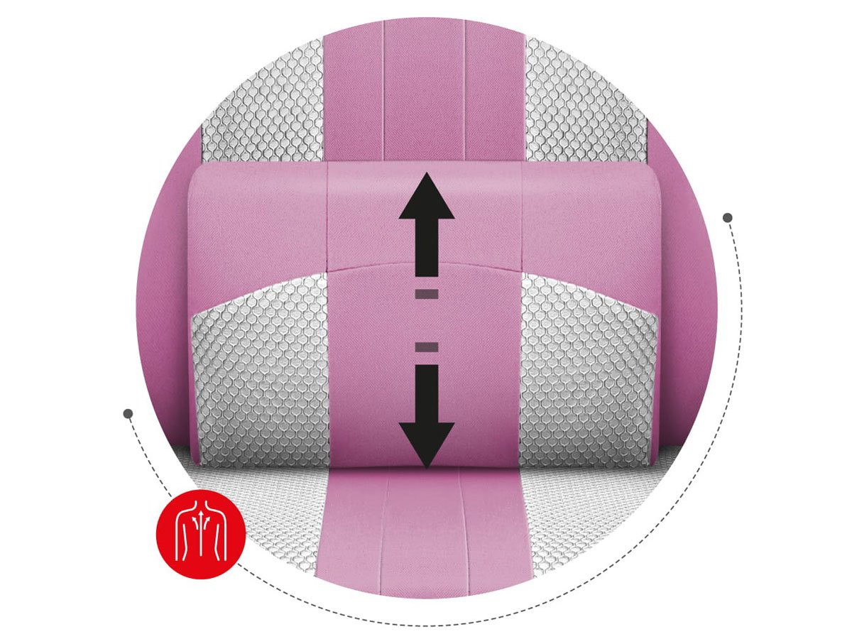 Fotel gamingowy Huzaro Force 4.7 Pink Mesh - Zdrowie Twojego kręgosłupa