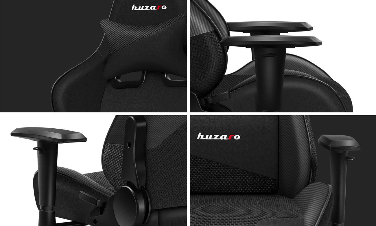 Fotel gamingowy Huzaro Force 6.2 Carbon - Materiałowe obicie z technologią Air