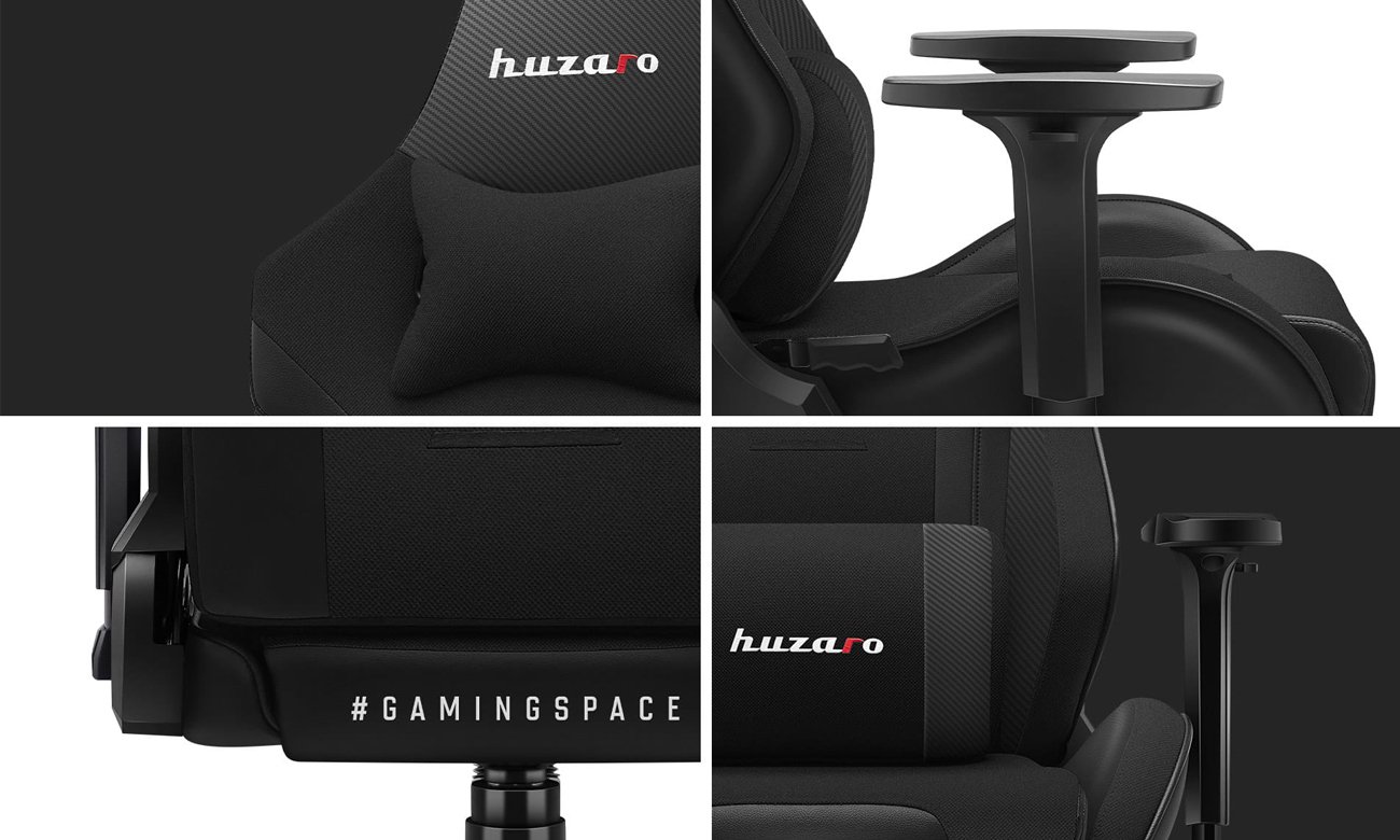 Grafika z funkcjami fotela gamingowego Huzaro Force 7.6 Black