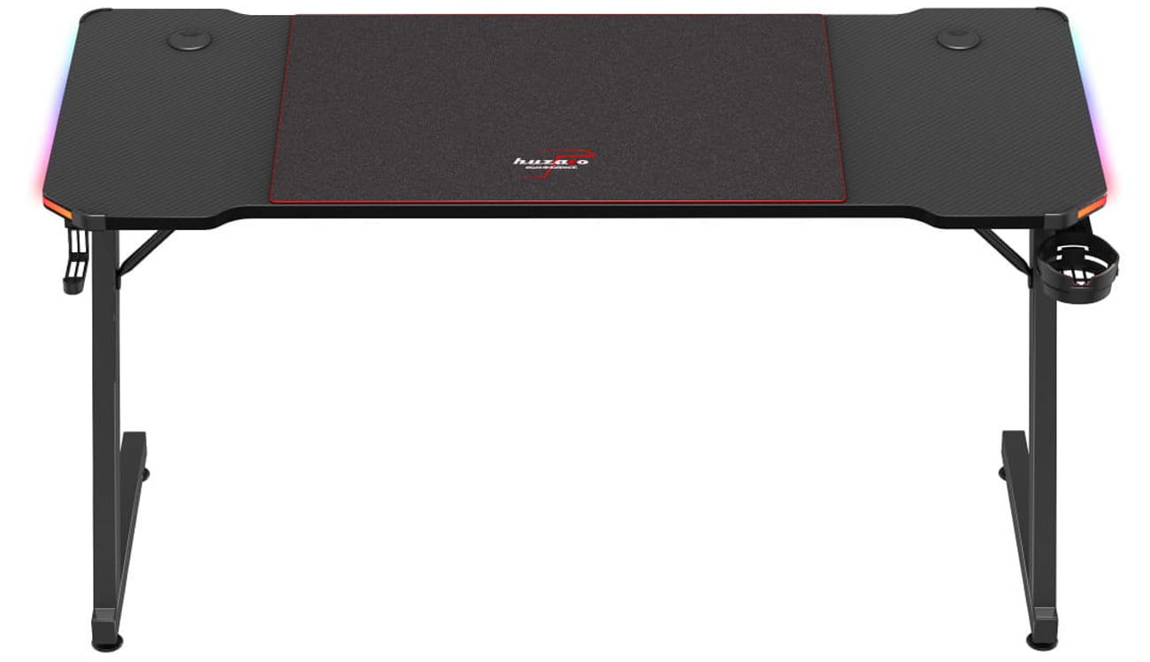 Biurko gamingowe Huzaro Hero 3.3 RGB - Widok od przodu