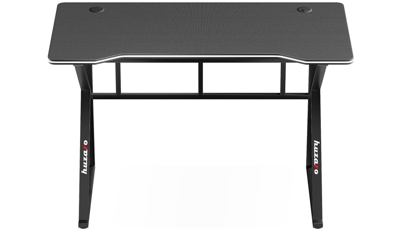 Biurko gamingowe Huzaro Hero 1.6 Black - Widok od przodu