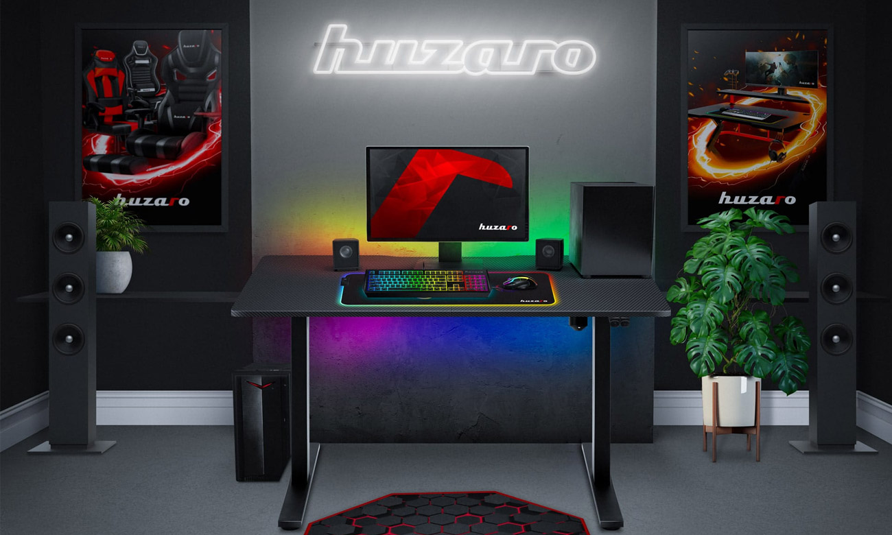 Biurko gamingowe Huzaro Hero 8.0 - Intuicyjny panel sterowania