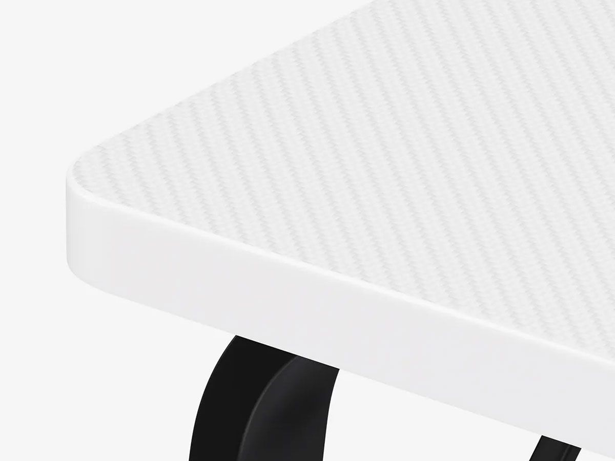 Biurko gamingowe Huzaro Hero 1.5 White - Zaokrąglony naróżnik